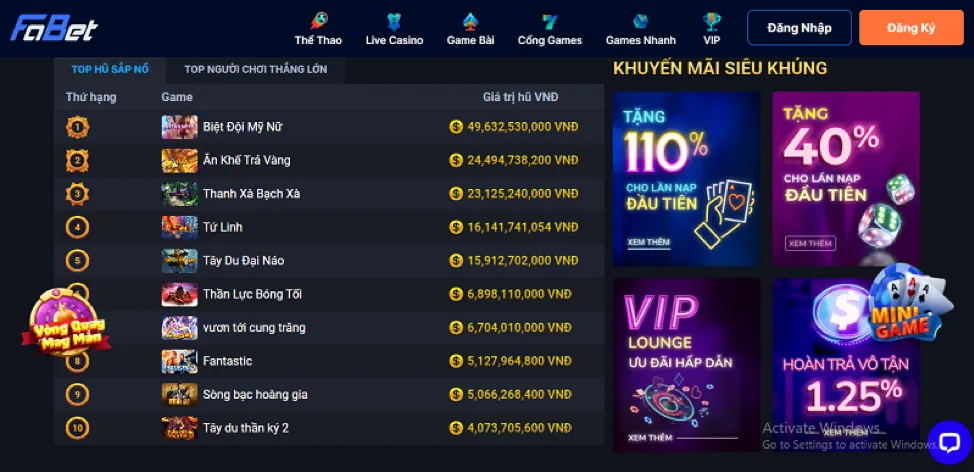 Các chương trình khuyến mãi thể thao l88 win